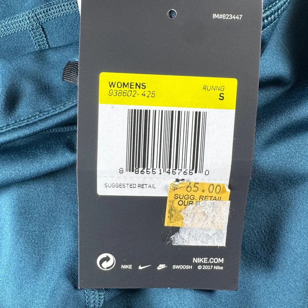 Nike Womens Epic Run Tight FIT Crop Blue Running Leggings 938602-425 Size S